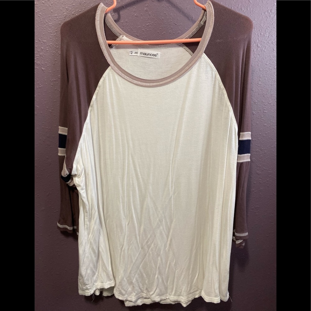 Maurice 2x baseball tee.  Gently used.
